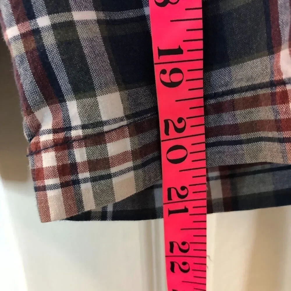 Eddie Bauer Men's Blue Plaid Bermuda Shorts Preppy Casual Designer Size 36